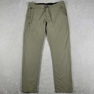 Anetik Analog Tech Pants‎ Men's 34 Beige Performance Lightweight Zip Pocket